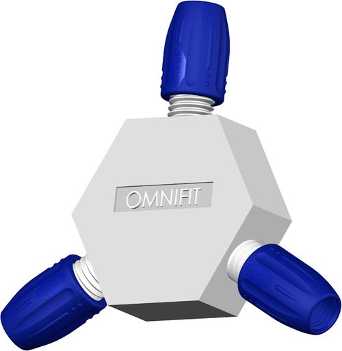 DIBA OMNIFIT CONNECTOR, 3-WAY HEX