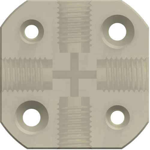 DIBA OMNIFIT CONNECTOR, 4-WAY TEE, PEEK