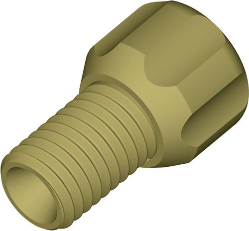 DIBA OMNIFIT INVERTED CONE FTG, 1/4-28, 1/16