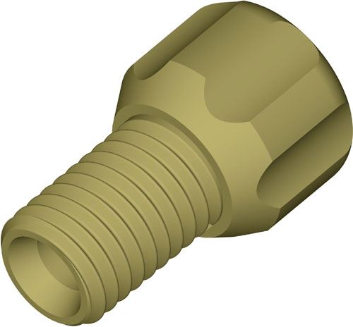 DIBA OMNIFIT INVERTED CONE FTG, 1/4-28, 1/8