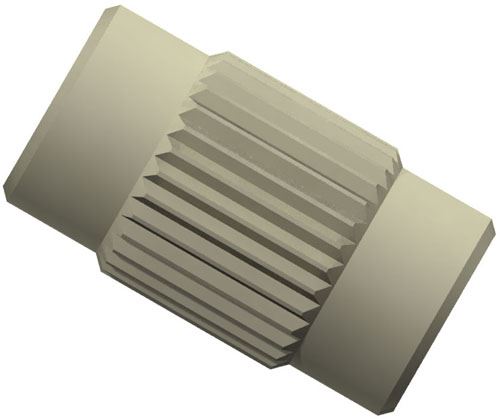 DIBA OMNIFIT COUPLING, 1/4-28F TO 1/4-28F, PEEK