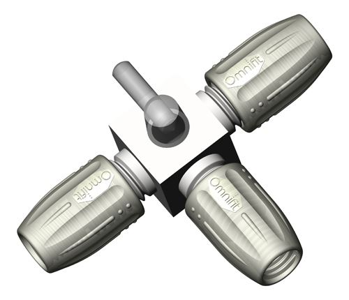 DIBA OMNIFIT VALVE, 3-WAY, SINGLE KEY