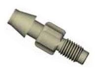 DIBA OMNIFIT BARBED ADAPTOR, 1/4-28M, 6.0MM, PEEK