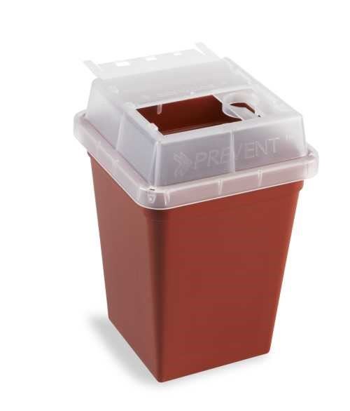 Sharps Container 1 litre, Yellow, pk17