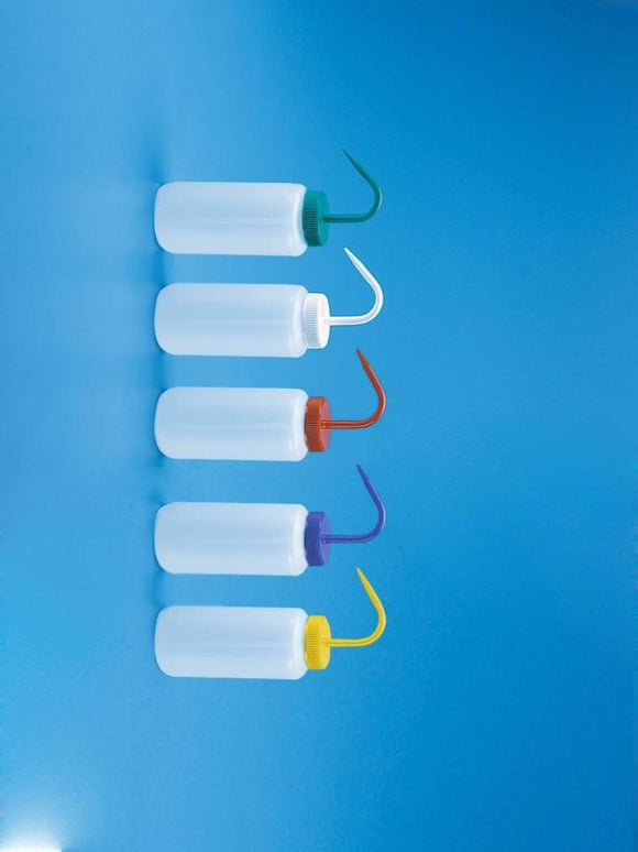 Wash Bottles Colour Coded Wide Mouth, 500ml, White