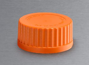 GLS80 Orange Polypropylene Screw Cap with Plug Sea