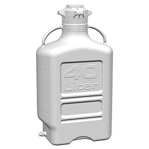 Carboy, 40L, HDPE, 120mm Cap, w Spigot Each