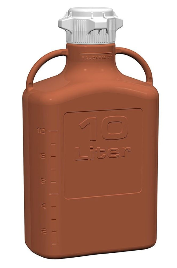 Carboy, 10L, Amber HDPE, 83B Cap Each