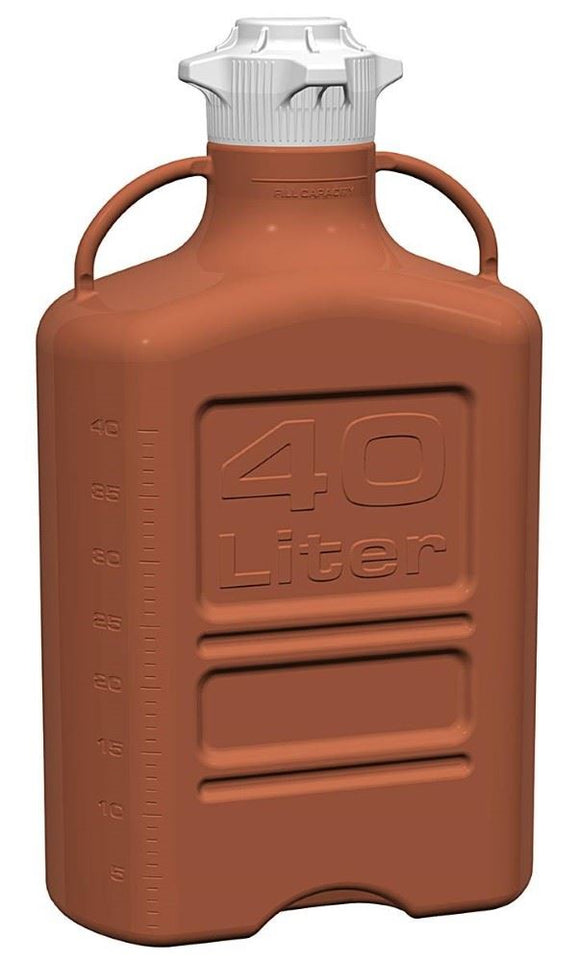 Carboy, 40L, Amber HDPE, 120mm Cap Each
