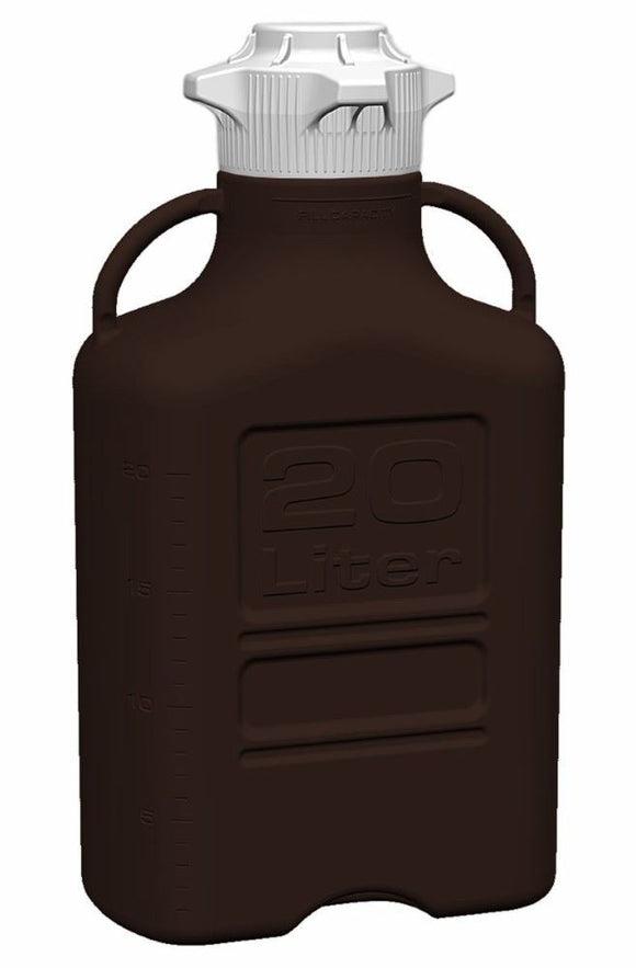 Carboy, 20L, Dark Amber PP, 120mm Cap Each
