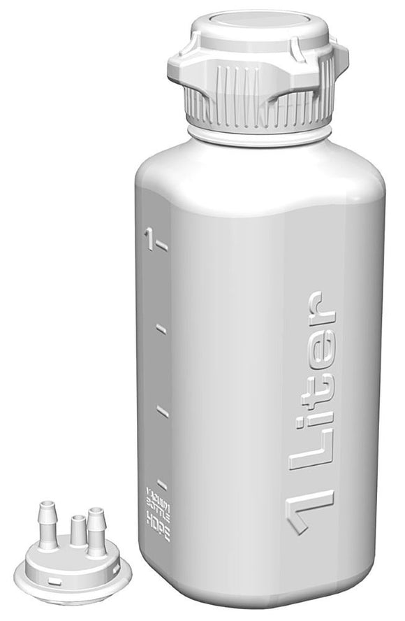 HD Bottle, 1L, HDPE, 53B Cap, 1/4