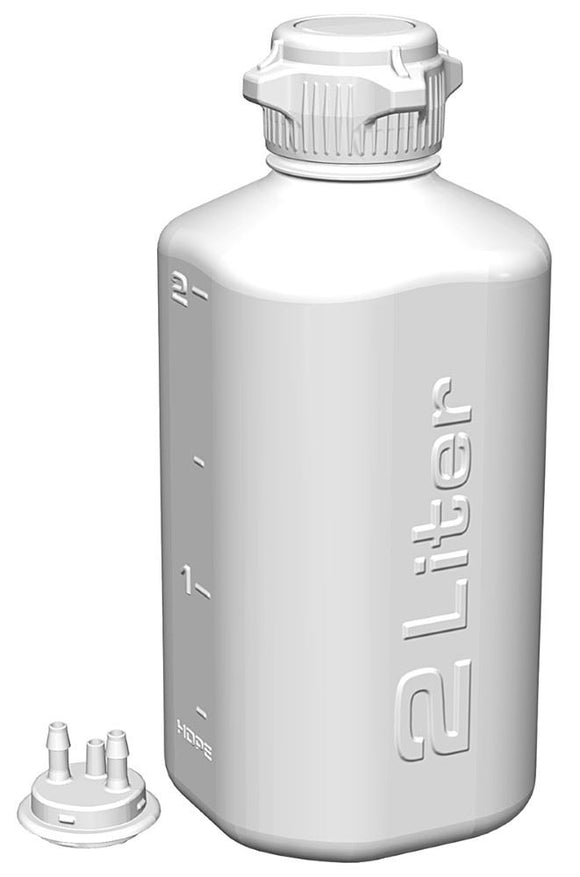HD Bottle, 2L, HDPE, 53B Cap, 1/4
