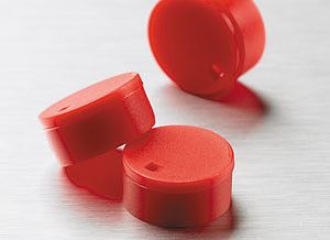 Red Polypropylene Cryogenic Vial Cap Inserts