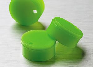 Green Polypropylene Cryogenic Vial Cap Inserts