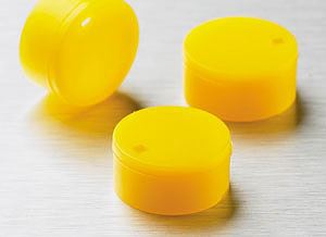 Yellow Polypropylene Cryogenic Vial Cap Inserts