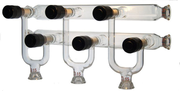 MANIFOLD HI-VACUUM 4 PLACE Double Vacuum/Gas Manif