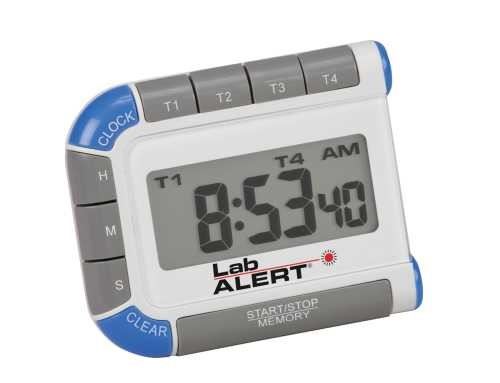 Lab Alert® Timer / Clock Pocket Four Place