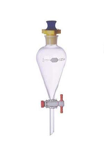 FUNNEL,SQUIBB,PEAR,PTFE STPK,500MLSquibb Separator
