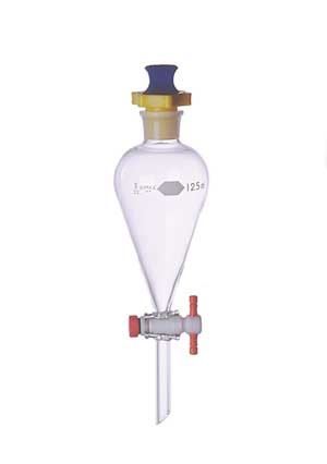 FUNNEL,SQUIBB,PEAR,PTFE STPK,500MLSquibb Separator
