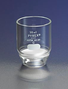 32960-30F PYREX 30mL Low Form Gooch Crucible with 30mm Di
