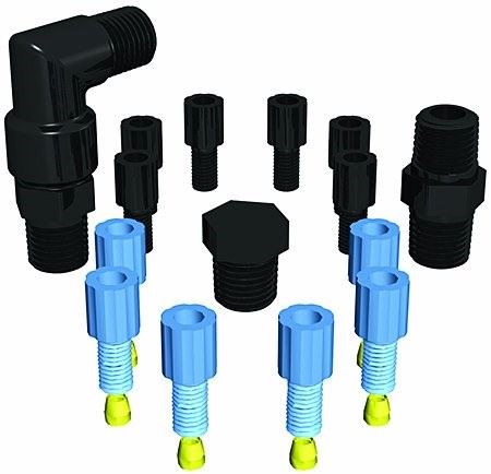 EZwaste Replacement Fittings, 1/8'' OD Fittings an