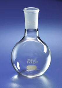 4100-250 PYREX 250mL Short Neck Boiling Flask, Flat Bottom,