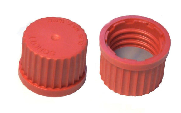 High Temp Cap, Open top, Red, GL25, pkg of 10Red H