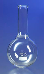 4280-100 PYREX 100mL Long Neck Boiling Flask, Round Bottom,