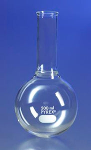 4280-1L PYREX 1L Long Neck Boiling Flask, Round Bottom, To