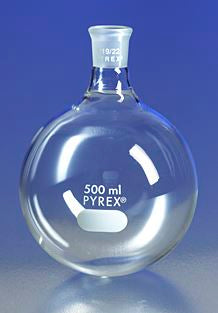 4320-12L PYREX 12L Short Neck Boiling Flask, Round Bottom,