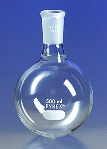 4320A-50 PYREX 50mL Short Neck Boiling Flask, Round Bottom,