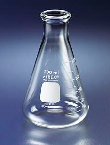 PYREX 10mL Narrow Mouth Erlenmeyer Flasks with Hea