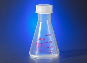 4990P-250 250mL Reusable Plastic Narrow Mouth Erlenmeyer Fla