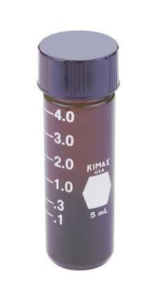 VIAL,AMB,SOLIDCAP,TFE,3MLGraduated ACCUFORM® Vials