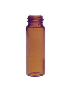 15x28 Amber Glass Vials, No CapsAmber Screw Thread