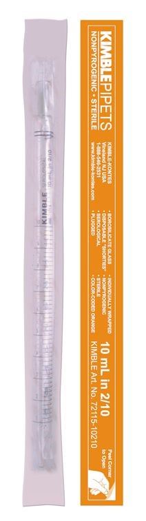 PIPET,SERO,TD,SHORTY,SINGLE,ORN,10MLSterile Dispos