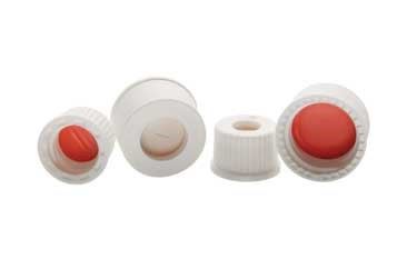 White Open Top PP Closure with Pre-SlitPTFE/Silico