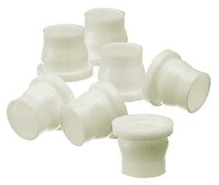 POLY PLUG STYLE STOPPERWhite Polyethylene Plug-Sty