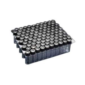 Amber 10-425mm Threaded Vial, 12x32mm, Black Polyp