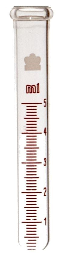 TEST TUBE 5 MLGraduated Test Tubes with Beaded Rim