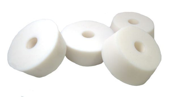 #12 white silicone rubber stopper with 9/16