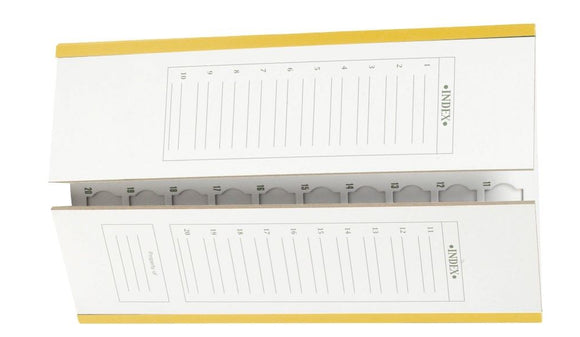 HS 20-Place Cardboard Slide Tray yellow trim