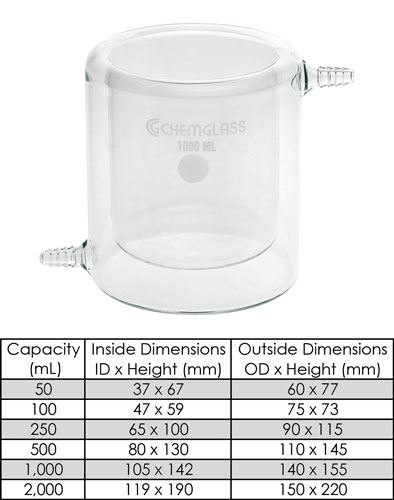 Beaker, Jacketed, 2000ml