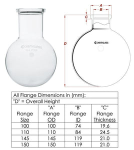 Evaporating flask 10 liter cap