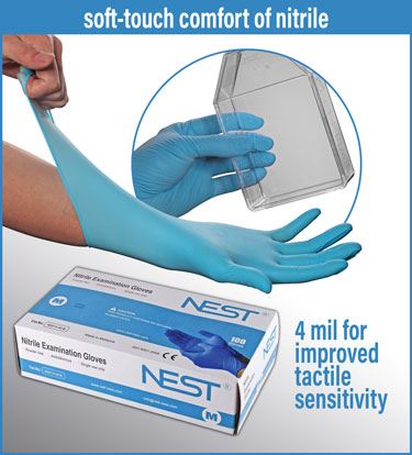 Nitrile Gloves, Blue, Extra Large