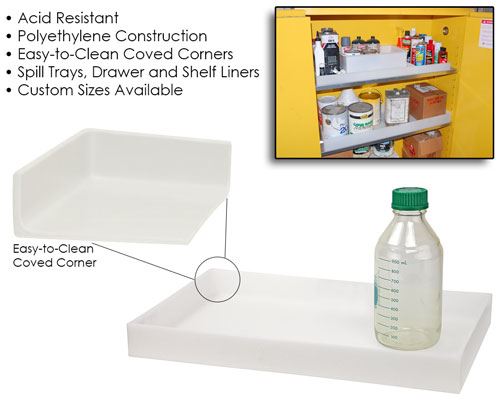 Spill Tray, Polyethylene,
