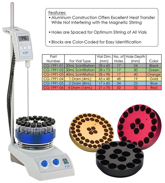 Reaction Block, 2 Dram Vial