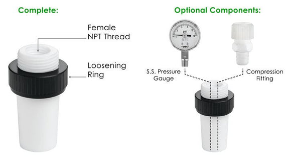 45/50 PTFE Stopper, 1/4
