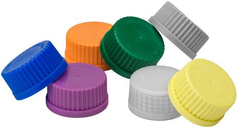 Cap, GL-45, Clear, Solid,