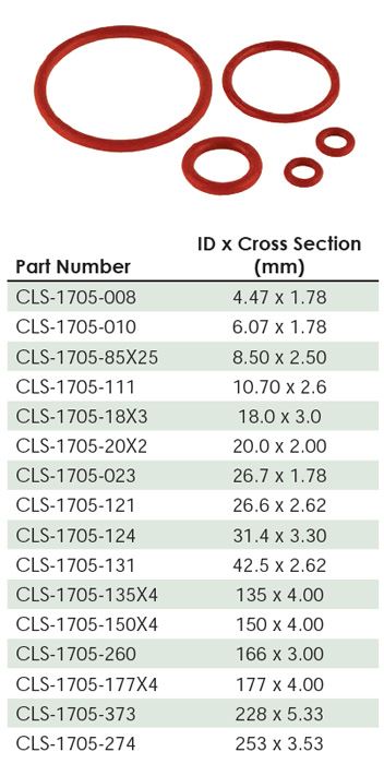 18mm ID x 3mm  Orange Silicone